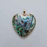 Paua Shell Heart Pendant 5-Pack Jewelry Gift for Women Girls