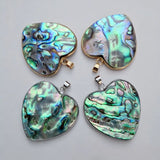 Paua Shell Heart Pendant 5-Pack Jewelry Gift for Women Girls