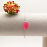 Love Kiss Lip Opal Bracelet with 925 Sterling Silver Chain