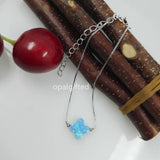 10mm Fire Light Opal Bracelet with 925 Silver Clover