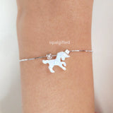 Unicorn Opal Bracelet with 925 Silver for Christmas Gift