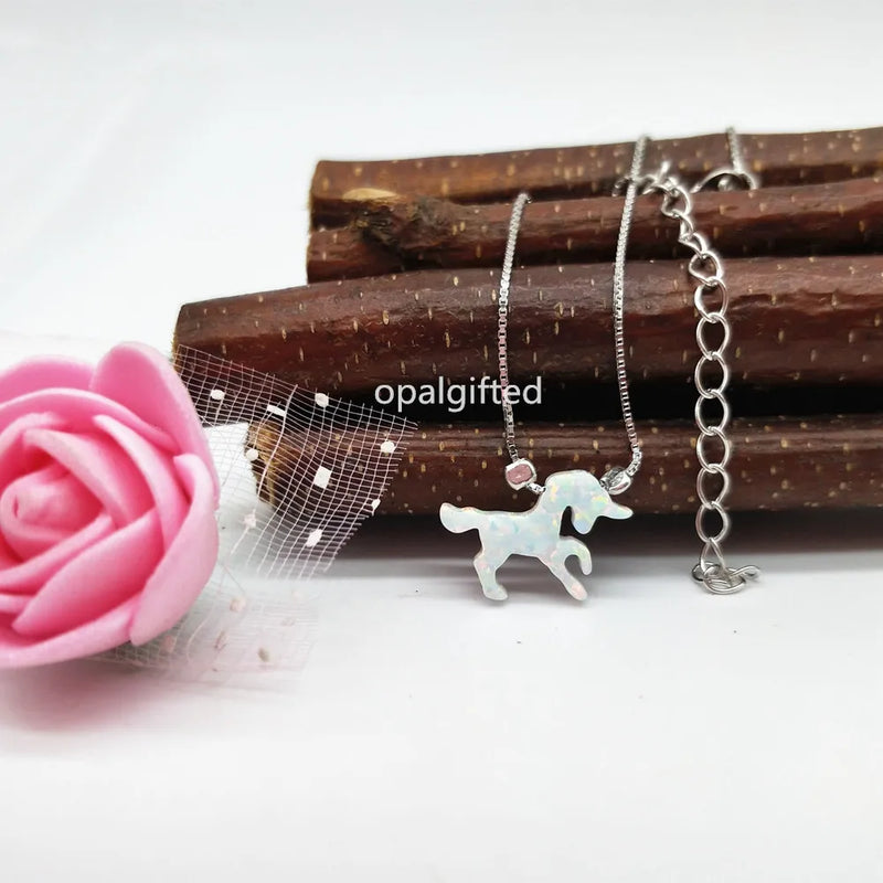 Unicorn Opal Bracelet with 925 Silver for Christmas Gift