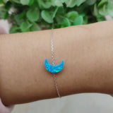 Opal Moon Bracelet 925 Silver O Chain Jewelry