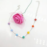 Opal Rainbow 4mm Bead Bracelet - 925 Sterling Silver