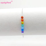 Opal Rainbow 4mm Bead Bracelet - 925 Sterling Silver