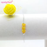 6mm Synthetic Opal Heart Bracelet 925 Sterling Silver Jewelry
