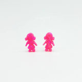 Opal Pendant Fire Blue & Snow White Boy & Girl Shape for Necklace