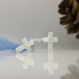 2pcs 9*12mm Purple/White/Blue/Green Opal Cross Synthetic Opal Stone Bead