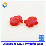 Blood Red Hamsa Opal Stone Hand Shape for Necklace