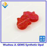 Blood Red Hamsa Opal Stone Hand Shape for Necklace
