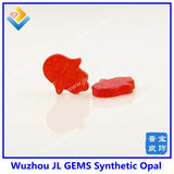 Blood Red Hamsa Opal Stone Hand Shape for Necklace