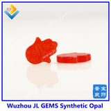 Blood Red Hamsa Opal Stone Hand Shape for Necklace