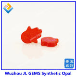 Blood Red Hamsa Opal Stone Hand Shape for Necklace