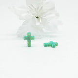 Synthetic Opal Cross Charm Stone 9x12mm Hot Opal Gems Pendant