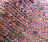MORGANITE COIN 3*4MM Faceted DIY Jewelry Necklace 14inch