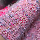 MORGANITE COIN 3*4MM Faceted DIY Jewelry Necklace 14inch