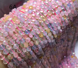 MORGANITE COIN 3*4MM Faceted DIY Jewelry Necklace 14inch