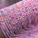MORGANITE COIN 3*4MM Faceted DIY Jewelry Necklace 14inch