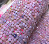 MORGANITE Coin Faceted Beads 2*4/5mm DIY Jewelry Making Loose Gemstone