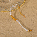 Stainless Steel Pearl Bracelet Chain Jewelry