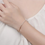 925 Silver Pave Zircon Bracelet - Birthday Jewelry Gift