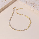 925 Silver Pave Zircon Bracelet - Birthday Jewelry Gift