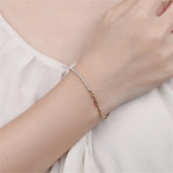 925 Silver Pave Zircon Bracelet - Birthday Jewelry Gift
