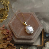 925 Silver Zircon Sun Pendant Necklace - Women's Boutique Jewelry