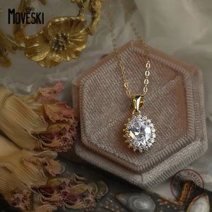 925 Silver Zircon Sun Pendant Necklace - Women's Boutique Jewelry