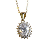 925 Silver Zircon Sun Pendant Necklace - Women's Boutique Jewelry