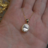 925 Silver Zircon Sun Pendant Necklace - Women's Boutique Jewelry