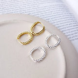 925 Silver Retro Hoop Earrings Women Gift Jewelry