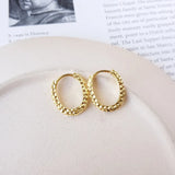 925 Silver Retro Hoop Earrings Women Gift Jewelry