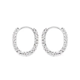925 Silver Retro Hoop Earrings Women Gift Jewelry