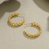 925 Sterling Silver Hollow Chain Earrings Women Mother's Jewelry Gift