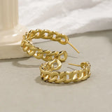 925 Sterling Silver Hollow Chain Earrings Women Mother's Jewelry Gift
