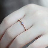 925 Silver Zircon Ring Women's Wedding Jewelry