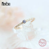 925 Silver Zircon Ring Women's Wedding Jewelry
