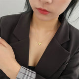 925 Silver Zircon Bee Pendant Necklace Women's Jewelry Gift