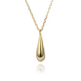 925 Silver Water Drop Pendant Necklace Women Wedding Jewelry