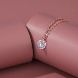 925 Silver Korea INS Zircon Pendant Necklace Women Glamour Party Jewelry