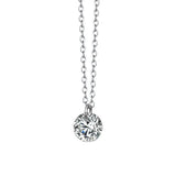925 Silver Korea INS Zircon Pendant Necklace Women Glamour Party Jewelry