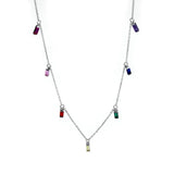 925 Silver Zircon Necklace Women Wedding Jewelry Gift