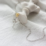 925 Silver Rose Necklace High Class Banquet Jewelry Gift