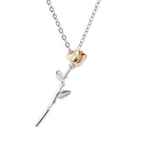 925 Silver Rose Necklace High Class Banquet Jewelry Gift