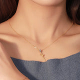925 Silver Rose Necklace High Class Banquet Jewelry Gift