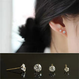 925 Silver Zircon Stud Earrings Gift for Girlfriend