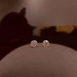 925 Silver Zircon Stud Earrings Gift for Girlfriend