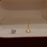 925 Silver Zircon Stud Earrings Gift for Girlfriend