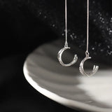925 Silver Ear Chain Bone Clip Earrings Wedding Party Jewelry